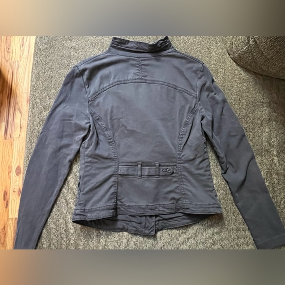 Anthropologie Marrakech Faravel Moto Jacket cotton size small navy blue - Picture 15 of 16